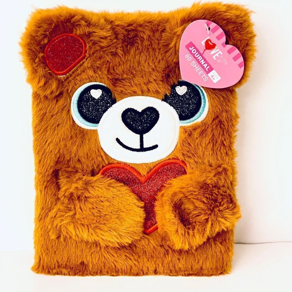 NWT Style Lab Pink cat Fuzzy Journal Inspirational Motivational Activity Book